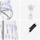 vidaXL LED Karácsonyi Fenyő 290 LED-del Kék 70 x 70 x 250 cm Fém