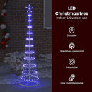 vidaXL LED Karácsonyi Fenyő 290 LED-del állvánnyal Kék 250 cm Fém