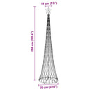 vidaXL LED Karácsonyi Fenyő 290 LED-del Kék 70 x 70 x 250 cm Fém