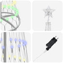 vidaXL LED Karácsonyi Fenyő 290 LED-del Sokszínű 70 x 70 x 250 cm Fém