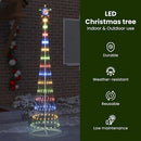 vidaXL LED Karácsonyi Fenyő 290 LED-del állvánnyal Sokszínű 250 cm Fém