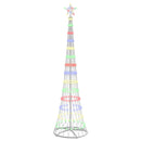 vidaXL LED Karácsonyi Fenyő 290 LED-del Sokszínű 70 x 70 x 250 cm Fém