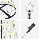 vidaXL LED Karácsonyi Fenyő Meleg fehér 71 x 71 x 184.5 cm Fém