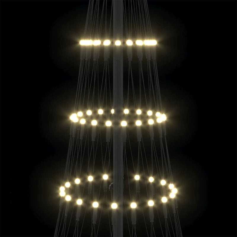 vidaXL LED Karácsonyi Fenyő Meleg fehér 71 x 71 x 184.5 cm Fém