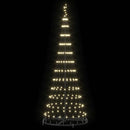 vidaXL LED Karácsonyi Fenyő Meleg fehér 71 x 71 x 184.5 cm Fém