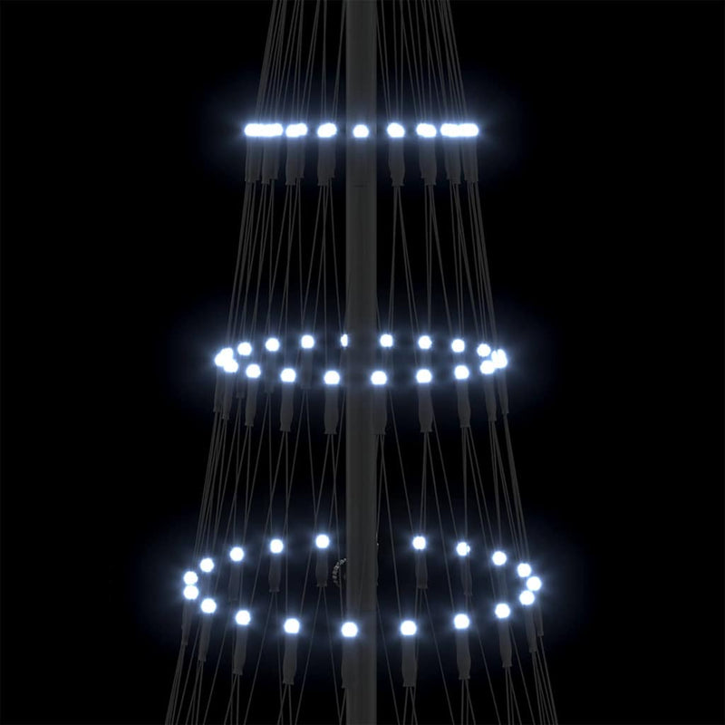 vidaXL LED Karácsonyi Fenyő Hideg fehér 71 x 71 x 184.5 cm Fém