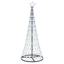 vidaXL LED Karácsonyi Fenyő Hideg fehér 71 x 71 x 184.5 cm Fém