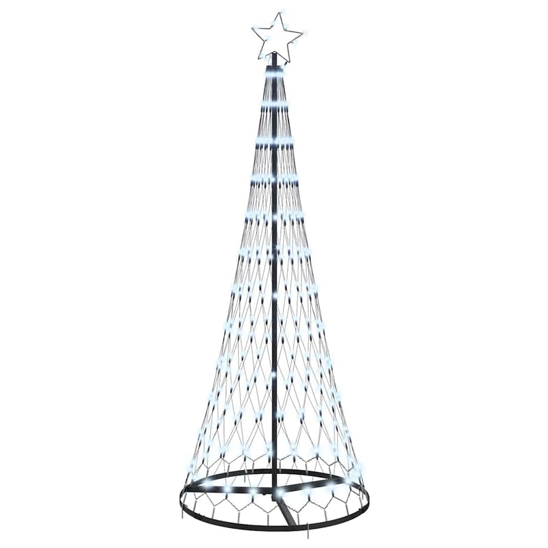 vidaXL LED Karácsonyi Fenyő Hideg fehér 71 x 71 x 184.5 cm Fém