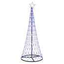 vidaXL LED Karácsonyi Fenyő 230 LED-del Kék 71 x 71 x 184.5 cm Fém