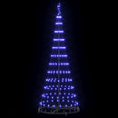 vidaXL LED Karácsonyi Fenyő 230 LED-del Kék 71 x 71 x 184.5 cm Fém