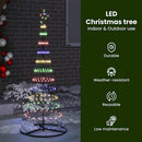 vidaXL LED Karácsonyi Fenyő 230 LED-del Sokszínű 184,5 cm Fém