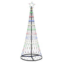 vidaXL LED Karácsonyi Fenyő 230 LED-del Sokszínű 184,5 cm Fém