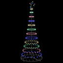 vidaXL LED Karácsonyi Fenyő 230 LED-del Sokszínű 184,5 cm Fém