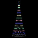 vidaXL LED Karácsonyi Fenyő 230 LED-del Sokszínű 184,5 cm Fém