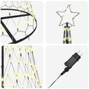 vidaXL LED Karácsonyi Fenyő Meleg fehér 100 x 100 x 250 cm Fém