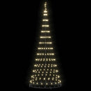 vidaXL LED Karácsonyi Fenyő Meleg fehér 100 x 100 x 250 cm Fém