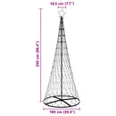 vidaXL LED Karácsonyi Fenyő Meleg fehér 100 x 100 x 250 cm Fém