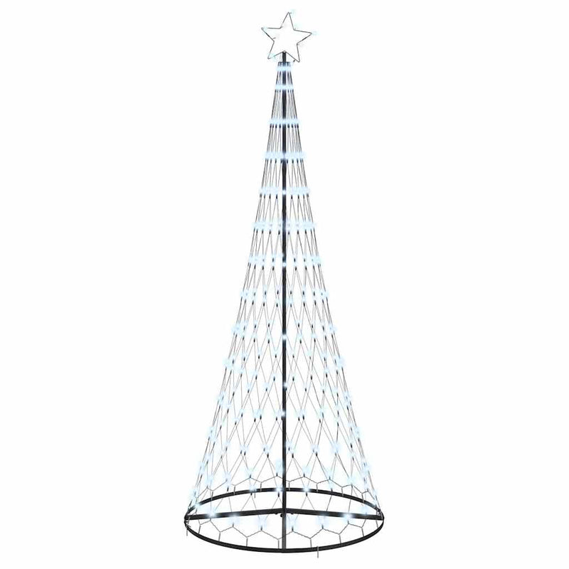 vidaXL LED Karácsonyi Fenyő Hideg fehér 100 x 100 x 250 cm Fém