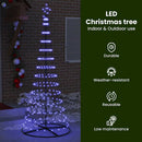 vidaXL LED Karácsonyi Fenyő 295 LED-del állvánnyal Kék 250 cm Fém