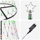 vidaXL LED Karácsonyi Fenyő állvánnyal Sokszínű 100 x 100 x 250 cm Fém