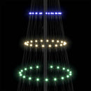 vidaXL LED Karácsonyi Fenyő állvánnyal Sokszínű 100 x 100 x 250 cm Fém