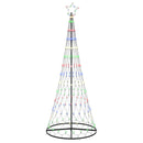 vidaXL LED Karácsonyi Fenyő állvánnyal Sokszínű 100 x 100 x 250 cm Fém