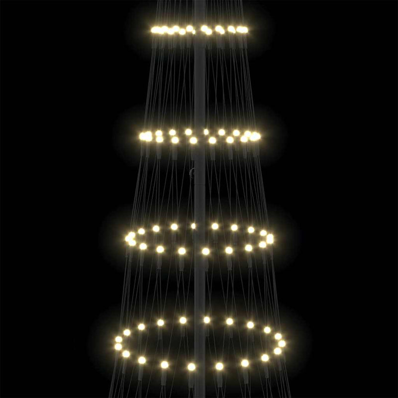 vidaXL LED Karácsonyi Fenyő Meleg fehér 100.5 x 100.5 x 302.5 cm Fém