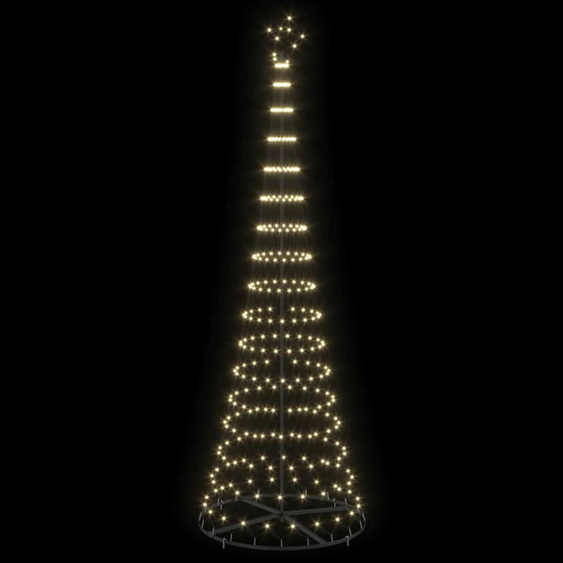 vidaXL LED Karácsonyi Fenyő Meleg fehér 100.5 x 100.5 x 302.5 cm Fém
