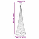 vidaXL LED Karácsonyi Fenyő Meleg fehér 100.5 x 100.5 x 302.5 cm Fém