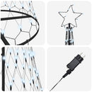 vidaXL LED Karácsonyi Fenyő Hideg fehér 100.5 x 100.5 x 302.5 cm Fém