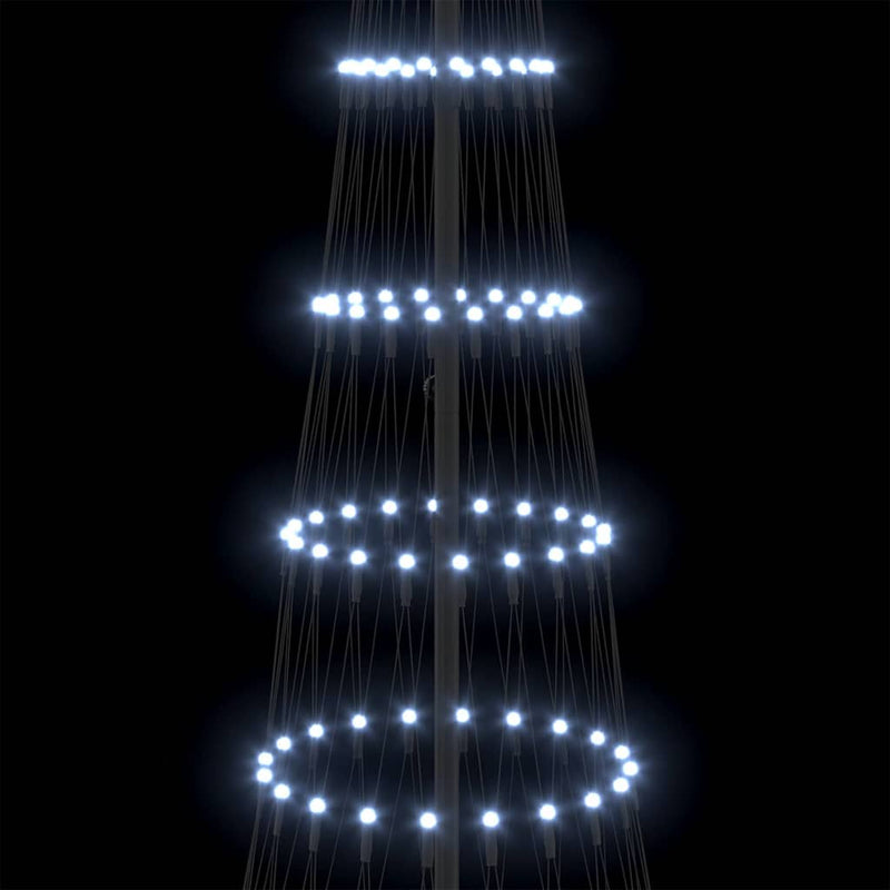 vidaXL LED Karácsonyi Fenyő Hideg fehér 100.5 x 100.5 x 302.5 cm Fém