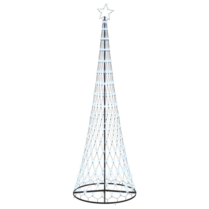 vidaXL LED Karácsonyi Fenyő Hideg fehér 100.5 x 100.5 x 302.5 cm Fém