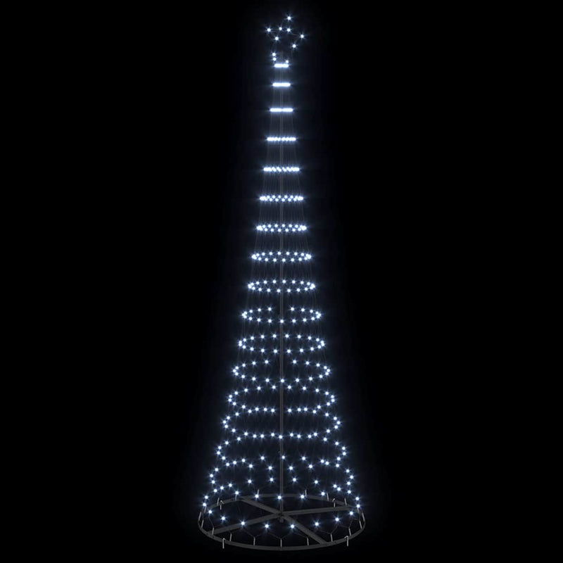 vidaXL LED Karácsonyi Fenyő Hideg fehér 100.5 x 100.5 x 302.5 cm Fém