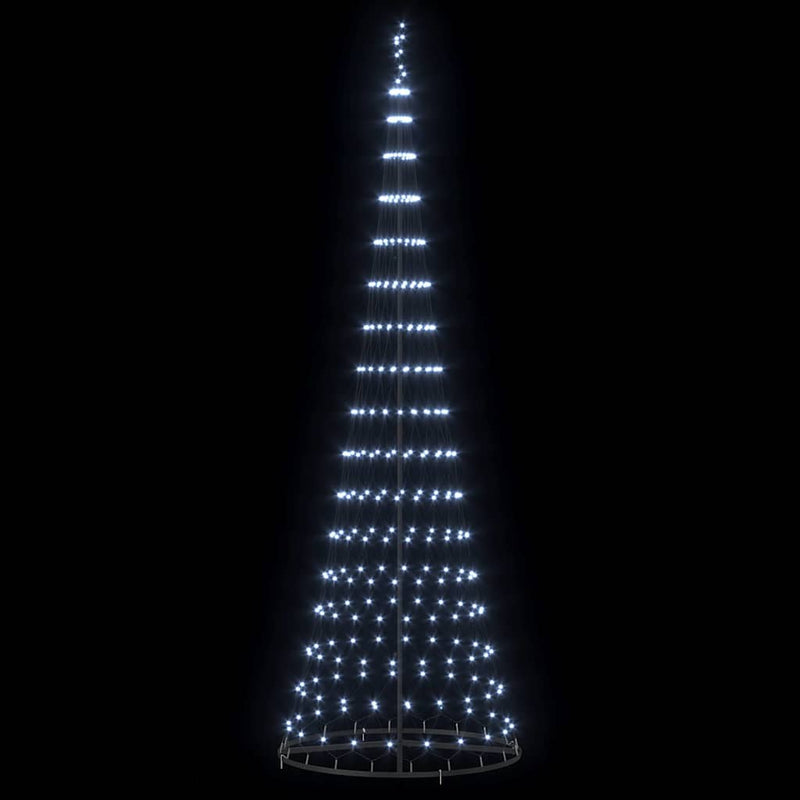 vidaXL LED Karácsonyi Fenyő Hideg fehér 100.5 x 100.5 x 302.5 cm Fém