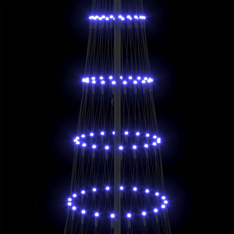 vidaXL LED Karácsonyi Fenyő Kék 100.5 x 100.5 x 302.5 cm Fém