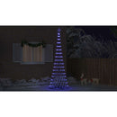 vidaXL LED Karácsonyi Fenyő 355 LED-del állvánnyal Kék 302,5 cm Fém