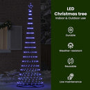 vidaXL LED Karácsonyi Fenyő 355 LED-del állvánnyal Kék 302,5 cm Fém