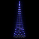 vidaXL LED Karácsonyi Fenyő Kék 100.5 x 100.5 x 302.5 cm Fém