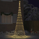 vidaXL LED Karácsonyi Fenyő Meleg fehér 138.5 x 138.5 x 399 cm Fém