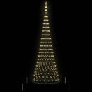 vidaXL LED Karácsonyi Fenyő Meleg fehér 138.5 x 138.5 x 399 cm Fém