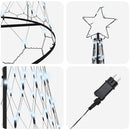 vidaXL LED Karácsonyi Fenyő Hideg fehér 138.5 x 138.5 x 399 cm Fém