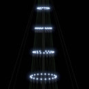 vidaXL LED Karácsonyi Fenyő Hideg fehér 138.5 x 138.5 x 399 cm Fém