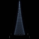 vidaXL LED Karácsonyi Fenyő Hideg fehér 138.5 x 138.5 x 399 cm Fém