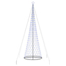vidaXL LED Karácsonyi Fenyő 450 LED-del Kék 138.5 x 138.5 x 399 cm Fém