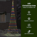 vidaXL LED Karácsonyi Fenyő 455 LED-del állvánnyal Sokszínű 399 cm Fém