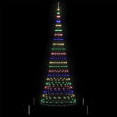 vidaXL LED Karácsonyi Fenyő Sokszínű 138.5 x 138.5 x 399 cm Fém