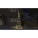 vidaXL LED Karácsonyi Fenyő 555 LED-del Meleg fehér 500 cm Fém