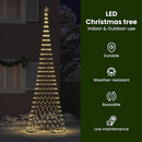 vidaXL LED Karácsonyi Fenyő 555 LED-del Meleg fehér 500 cm Fém