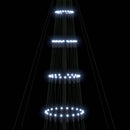 vidaXL LED Karácsonyi Fenyő Hideg fehér 160 x 160 x 500 cm Fém