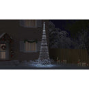 vidaXL LED Karácsonyi Fenyő 555 LED-del Hideg fehér 500 cm Fém